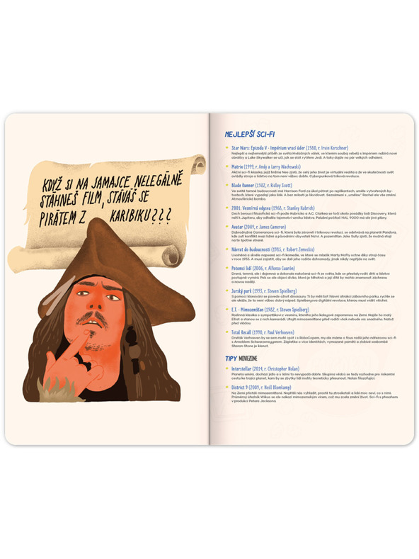 NOTIQUE NOTIQUE Notes Bilježnica filmofila, 13 x 21 cm