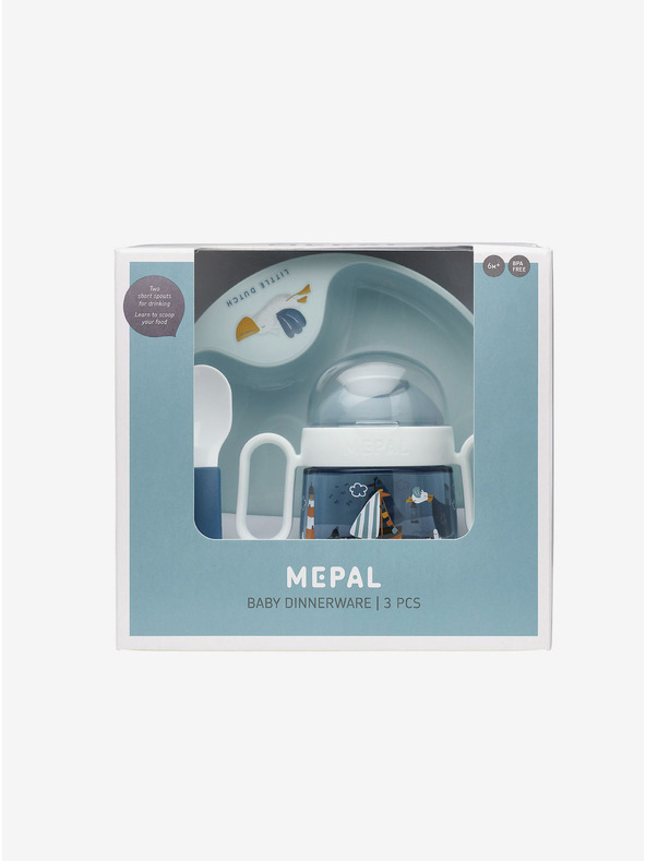 Mepal Dječji blagovaonski set od tri dijela u plavoj boji Mepal Mio