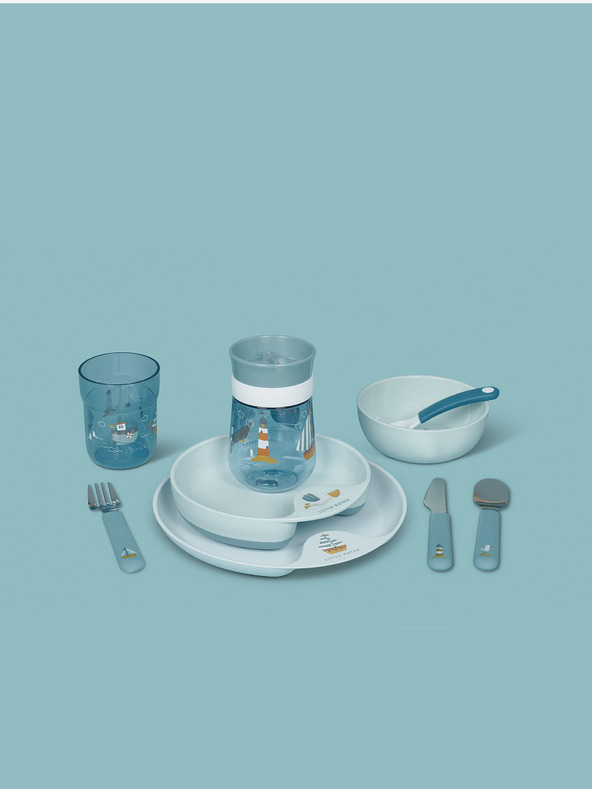 Mepal Dječji blagovaonski set od tri dijela u plavoj boji Mepal Mio