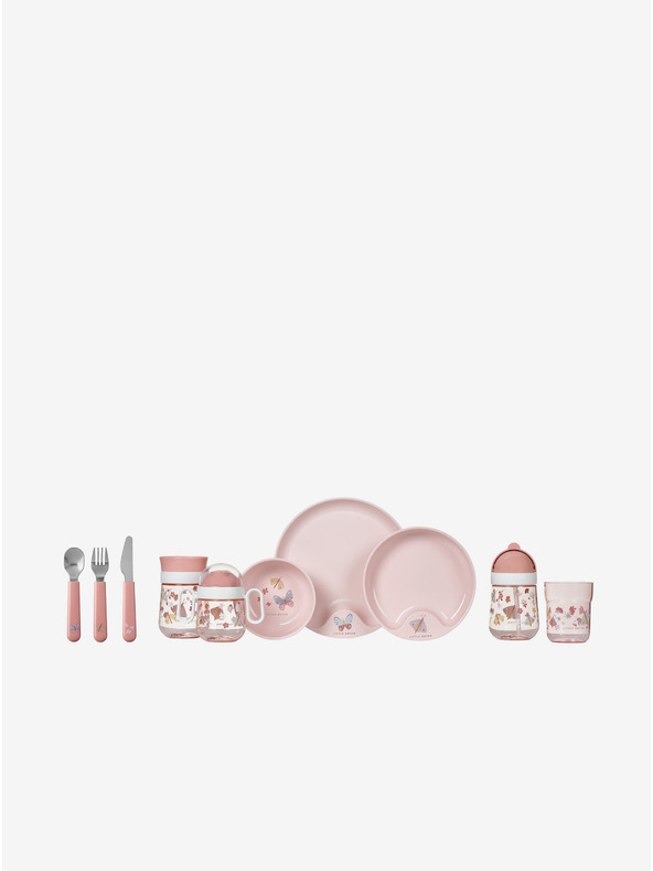 Mepal Dječji set za jelo od tri dijela u ružičastoj boji Mepal Mio