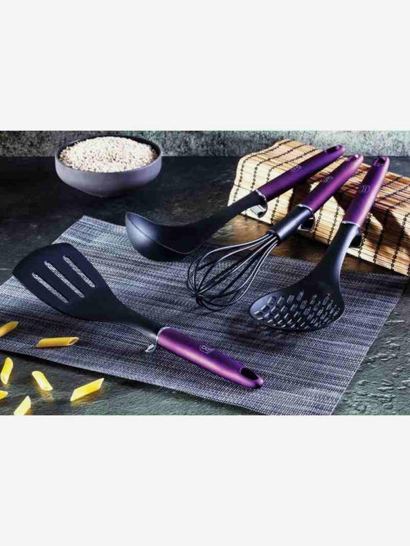 Berlingerhaus Kuhinjski pribor sa zidnim držačem 7 kom Purple Eclipse Collection BERLINGERHAUS