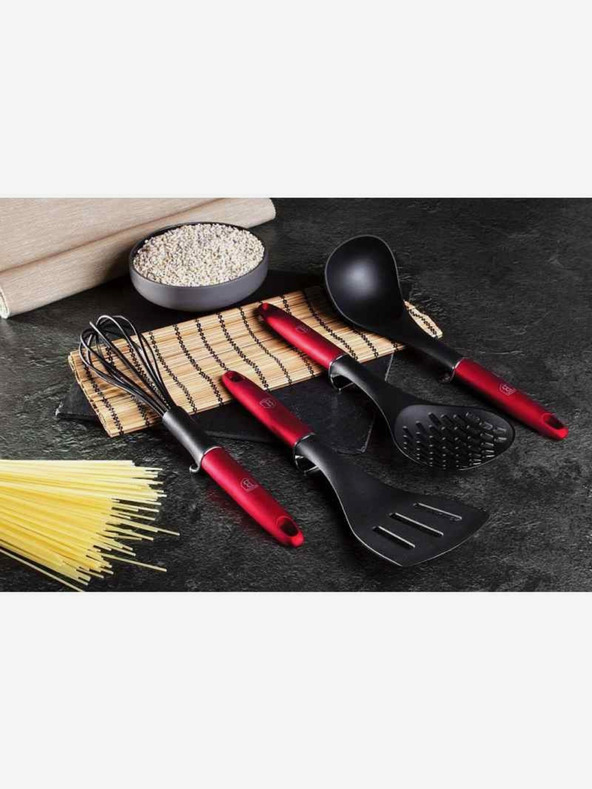 Berlingerhaus Kuhinjski pribor u stalku set BERLINGERHAUS Burgundy Metallic Line (7 kom)