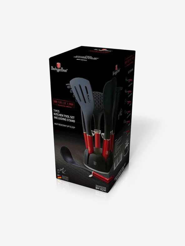 Berlingerhaus Kuhinjski pribor u stalku set BERLINGERHAUS Burgundy Metallic Line (7 kom)