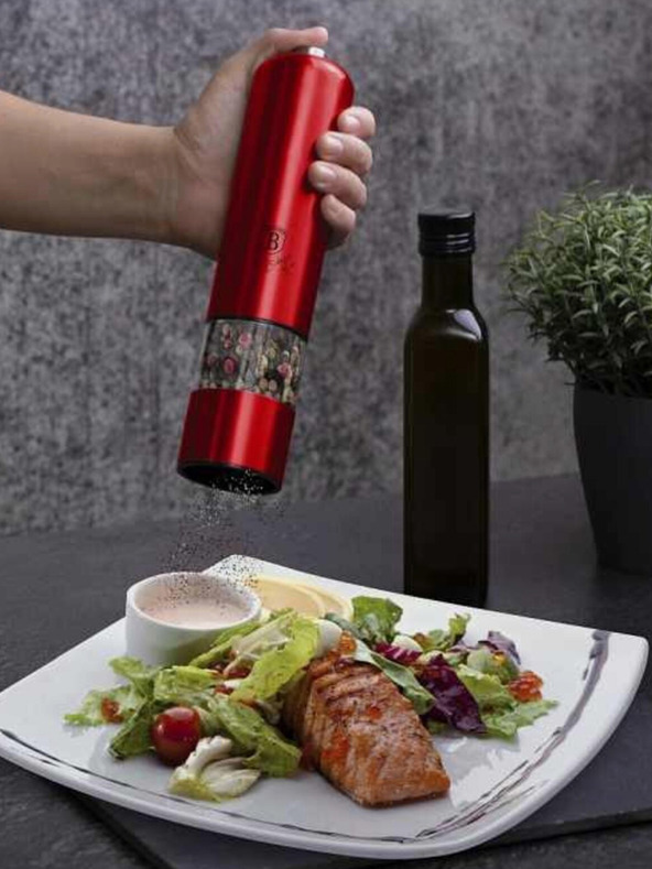 Berlingerhaus Set od dva električna mlinca za papar i sol BERLINGERHAUS Burgundy Metallic Line