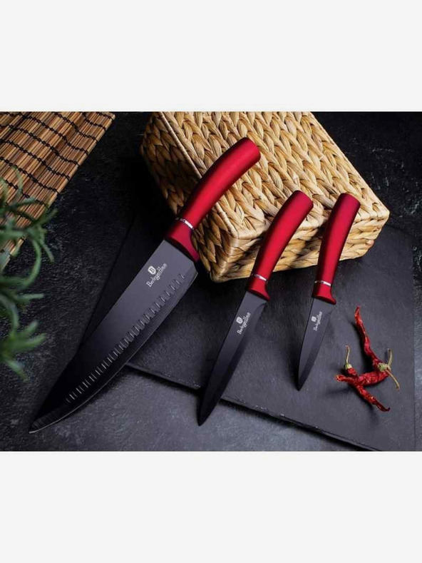 Berlingerhaus Set od šest noževa s neprianjajućom površinom BERLINGERHAUS Burgundy Metallic Line