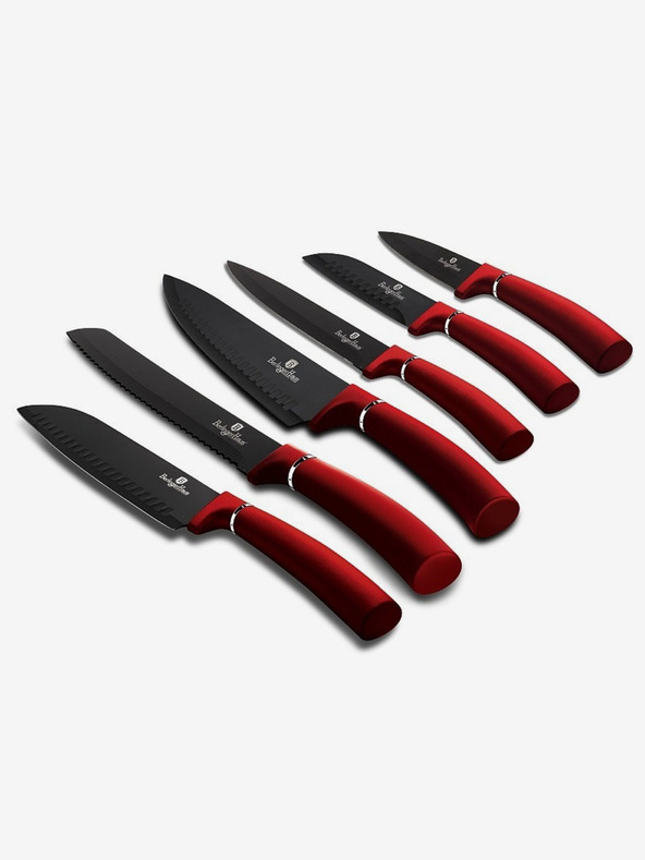 Berlingerhaus Set od šest noževa s neprianjajućom površinom BERLINGERHAUS Burgundy Metallic Line