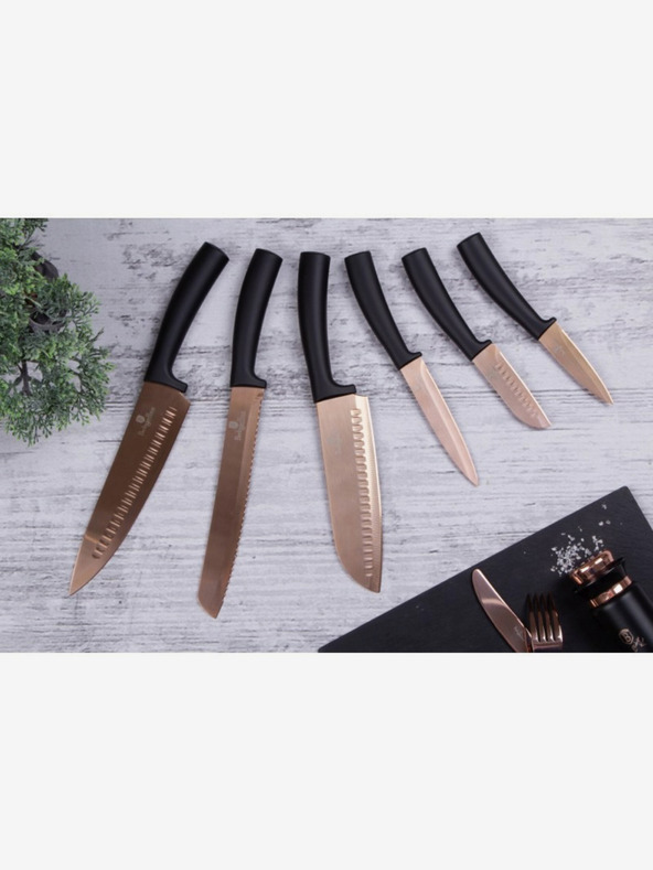 Berlingerhaus Set od šest noževa s neprianjajućom površinom BERLINGERHAUS Rosegold Metallic Line