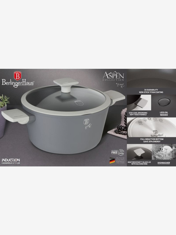 Berlingerhaus Lonac s neprijanjajućom površinom od titana 28 cm Aspen Collection BERLINGERHAUS