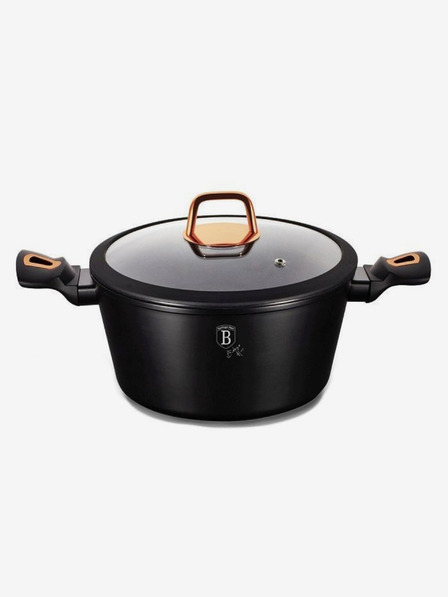 Berlingerhaus Lonac s poklopcem s mramornom površinom 20 cm Black Rose Collection BERLINGERHAUS