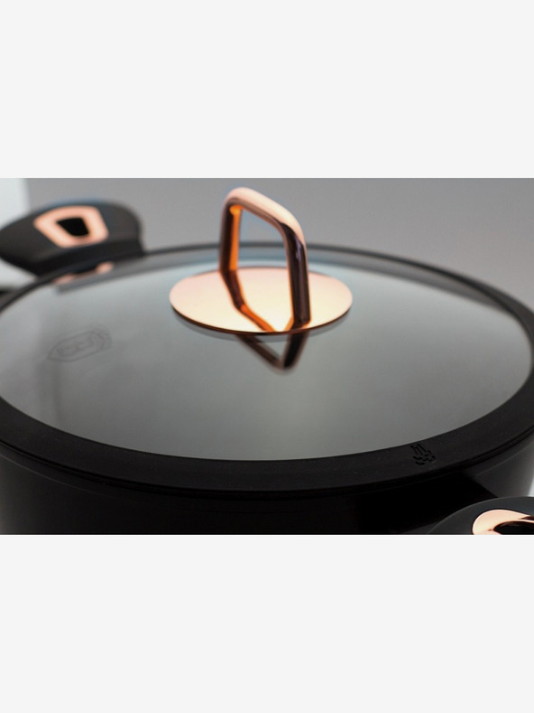 Berlingerhaus Lonac s poklopcem s mramornom površinom 20 cm Black Rose Collection BERLINGERHAUS