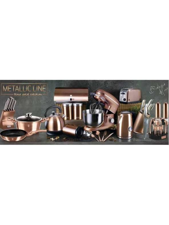 Berlingerhaus Lonac s mramornom površinom i poklopcem 30 cm Rosegold Metallic Line BERLINGERHAUS