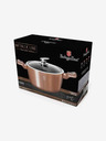 Berlingerhaus Lonac s mramornom površinom i poklopcem 28 cm Rosegold Metallic Line BERLINGERHAUS