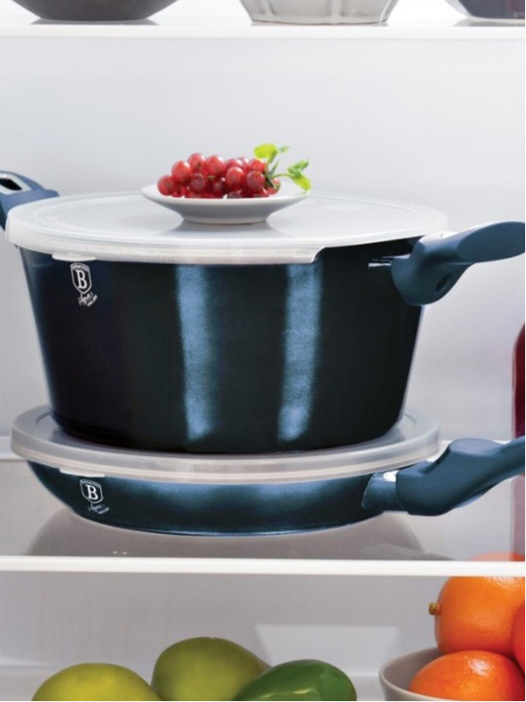 Berlingerhaus Set od 13 posuđa Aquamarine Metallic Line BERLINGERHAUS s mramornom površinom