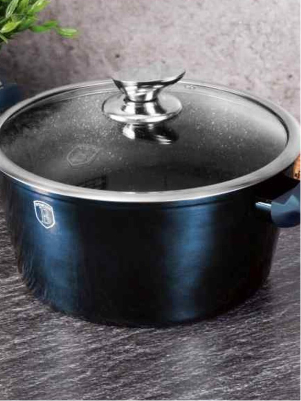 Berlingerhaus Set od 13 posuđa Aquamarine Metallic Line BERLINGERHAUS s mramornom površinom