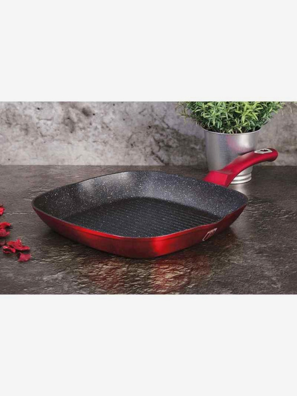 Berlingerhaus Tava s mramornom površinom set od 3 komada Burgundy Metallic Line BERLINGERHAUS