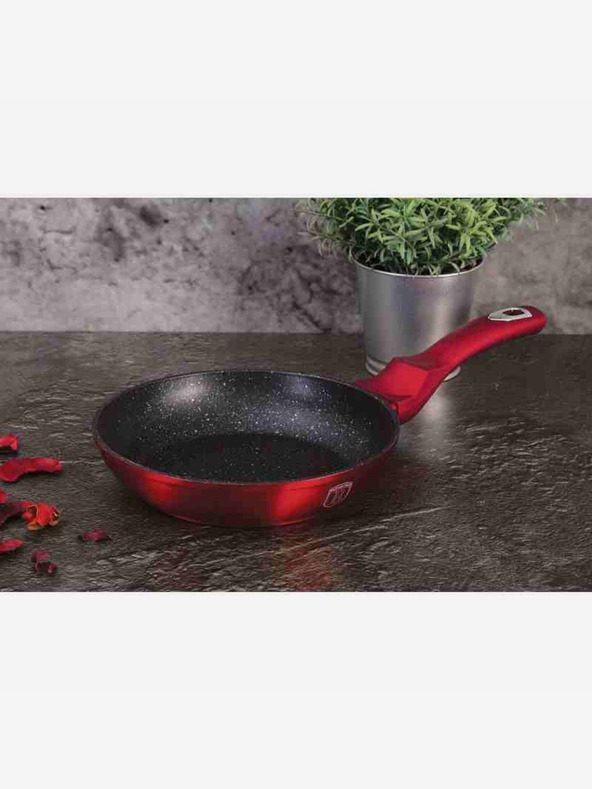 Berlingerhaus Tava s mramornom površinom set od 3 komada Burgundy Metallic Line BERLINGERHAUS