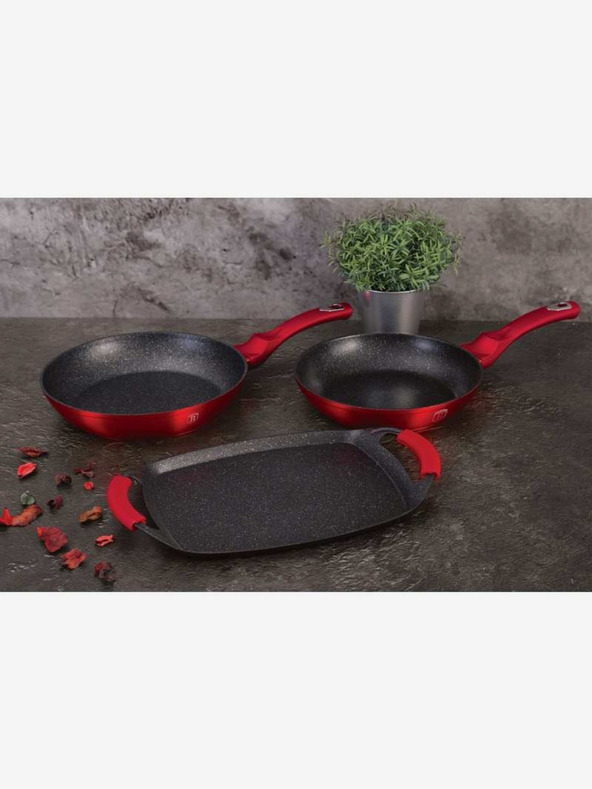 Berlingerhaus Set posuđa s mramornom površinom Burgundy Metallic Line BERLINGERHAUS Burgundy Metallic Line