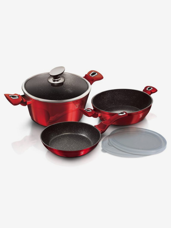 Berlingerhaus Set od 6 komada posuđa Burgundy Metallic Line BERLINGERHAUS obloženog mramorom