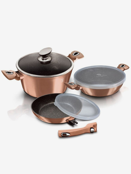 Berlingerhaus Set od 6 posuđa Rosegold Metallic Line BERLINGERHAUS s mramornom površinom