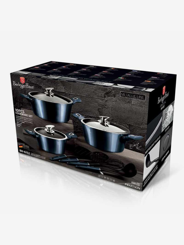 Berlingerhaus Set posuđa s mramorom presvučenom 10 kom BERLINGERHAUS Aquamarine Metallic Line