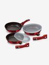 Berlingerhaus Tava za prženje s uklonjivom ručkom set od 5 komada Burgundy Metallic Line BERLINGERHAUS