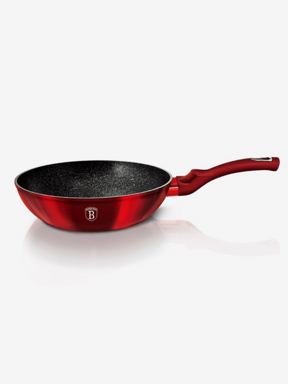 Berlingerhaus Wok tava s mramorom presvučenom BERLINGERHAUS Burgundy Metallic Line (28 cm)