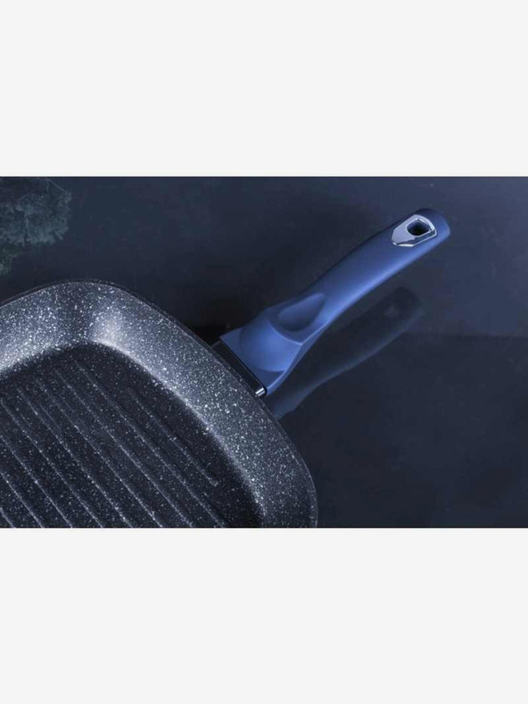 Berlingerhaus Grill tava s mramornom površinom i poklopcem 28 cm BERLINGERHAUS Metallic Line Aquamarine Edition