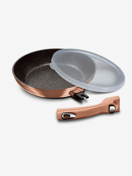 Berlingerhaus Tava s uklonjivom ručkom + poklopcem 28 cm Rosegold Metallic Line BERLINGERHAUS