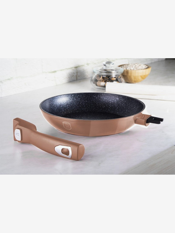 Berlingerhaus Tava s uklonjivom ručkom + poklopcem 28 cm Rosegold Metallic Line BERLINGERHAUS