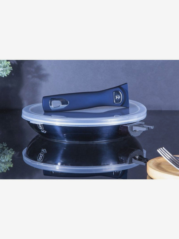 Berlingerhaus Tava s uklonjivom ručkom + poklopcem 24 cm BERLINGERHAUS Metallic Line Aquamarine Edition