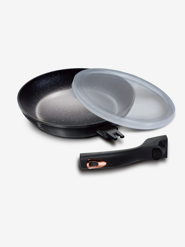 Berlingerhaus Tava s ručkom koja se može skinuti + poklopac 24 cm Black Rose Collection BERLINGERHAUS