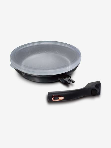 Berlingerhaus Tava s ručkom koja se može skinuti + poklopac 24 cm Black Rose Collection BERLINGERHAUS