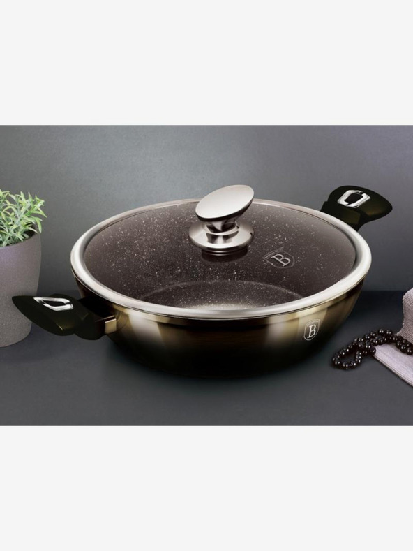 Berlingerhaus Duboka tava s poklopcem 24 cm Shiny Black Collection BERLINGERHAUS