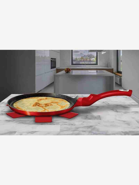 Berlingerhaus Tava za palačinke s mramornom površinom BERLINGERHAUS Burgundy Metallic Line (25 cm)