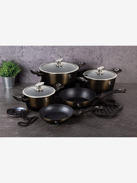 Berlingerhaus Grill tava s mramornom površinom BERLINGERHAUS Shiny Black Collection