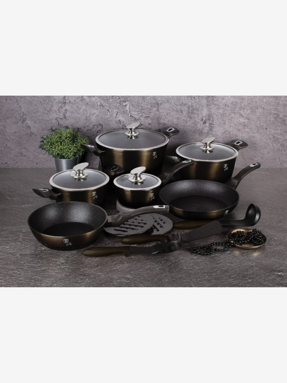 Berlingerhaus Grill tava s mramornom površinom BERLINGERHAUS Shiny Black Collection