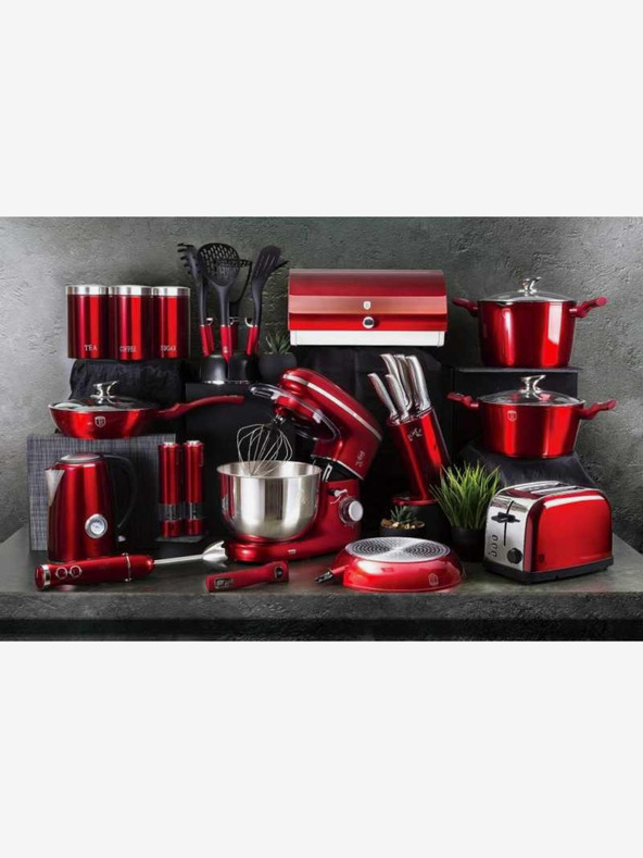 Berlingerhaus WOK tava s poklopcem s mramornom površinom 28 cm Burgundy Metallic Line BERLINGERHAUS