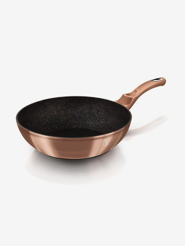 Berlingerhaus Wok tava s mramornom površinom BERLINGERHAUS Rosegold Metallic Line (28 cm)