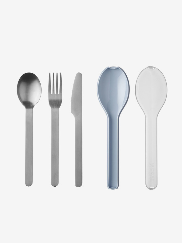 Mepal Set putnog pribora za jelo od nehrđajućeg čelika u srebrnoj i svijetlo plavoj boji Ellipse