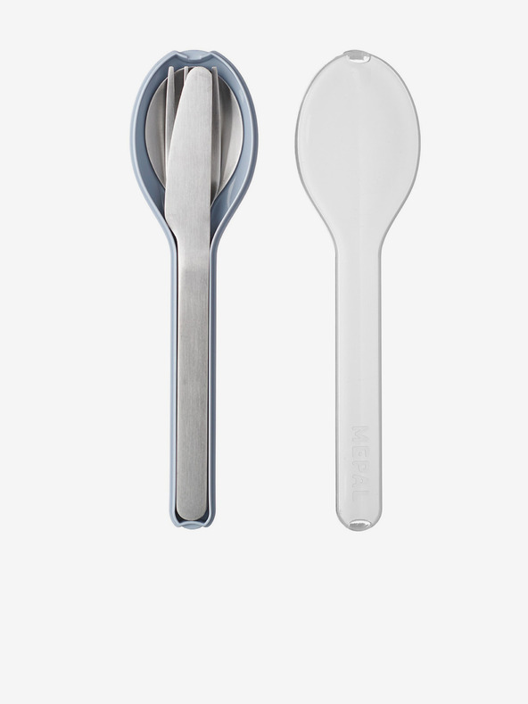 Mepal Set putnog pribora za jelo od nehrđajućeg čelika u srebrnoj i svijetlo plavoj boji Ellipse