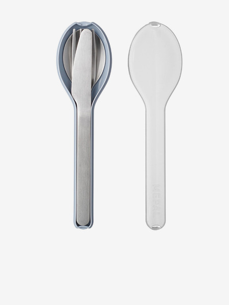 Mepal Set putnog pribora za jelo od nehrđajućeg čelika u srebrnoj i svijetlo plavoj boji Ellipse