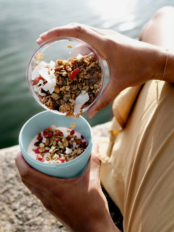 Mepal Ružičasta kutija za hranu Mepal Ellipse Mini 300 + 120 ml