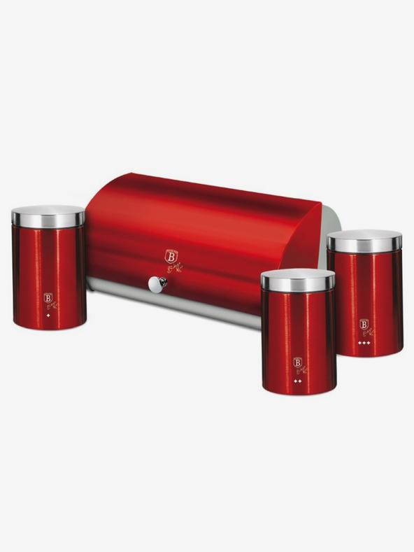 Berlingerhaus Kutija za kruh i set od tri posude za hranu BERLINGERHAUS Burgundy Metallic Line