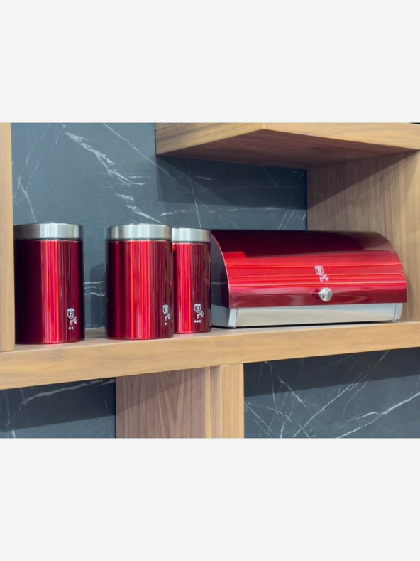Berlingerhaus Kutija za kruh i set od tri posude za hranu BERLINGERHAUS Burgundy Metallic Line