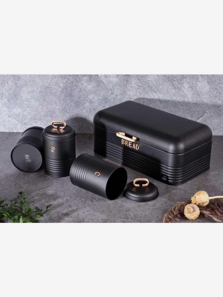 Berlingerhaus Posuda za kruh i posuda za hranu set 4 kom Black Rose kolekcija BERLINGERHAUS