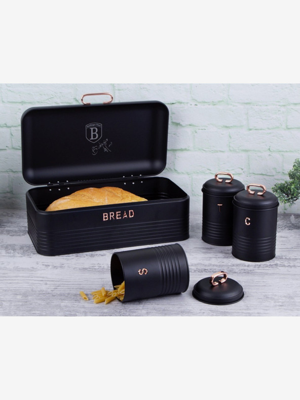 Berlingerhaus Posuda za kruh i posuda za hranu set 4 kom Black Rose kolekcija BERLINGERHAUS