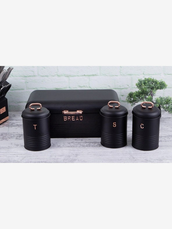 Berlingerhaus Posuda za kruh i posuda za hranu set 4 kom Black Rose kolekcija BERLINGERHAUS