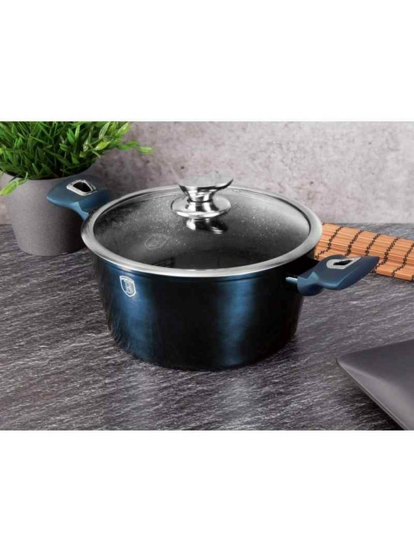 Berlingerhaus Set posuđa s mramornom površinom 10 kom Aquamarine Metallic Line BERLINGERHAUS