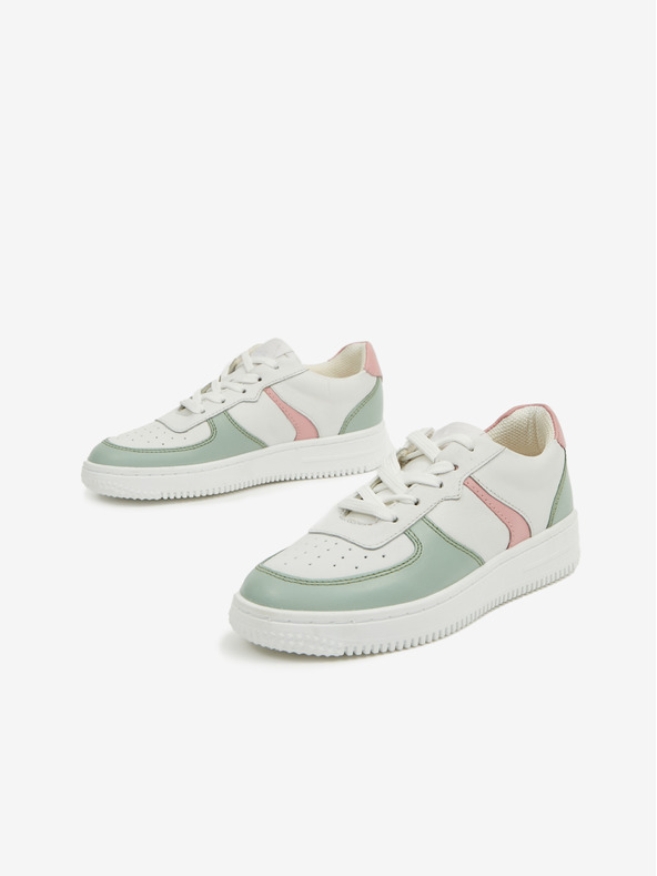 Richter Richter zelene i bijele kožne tenisice za djevojčice