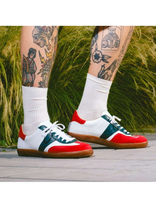 BOTAS *** Muške kožne tenisice / sportske cipele crveno-zeleno-bijele Botas Iconic Meksiko 68